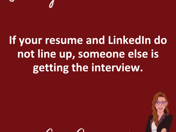If a recruiter is excited about your resume but not your LinkedIn profile, there is a good chance you won't be getting the interview.